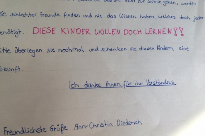 Calvarienberg  Ursulinen Schule Unterricht Aktion Recht auf Bildung Weltklasse